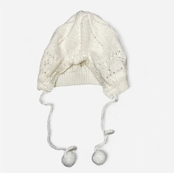 Vintage Handmade‎ Classic Knitted Infant Matinee Coat Bonnet Booties Set - Picture 7 of 7